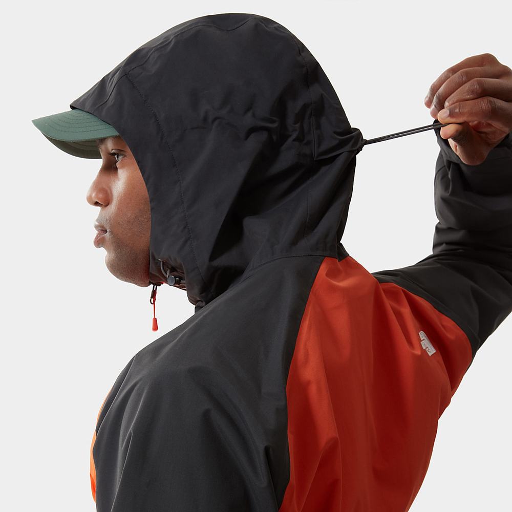 Nepremokavé Bundy The North Face Stratos S Kapucňou Panske Červené Oranžové Siva | GKO-546902