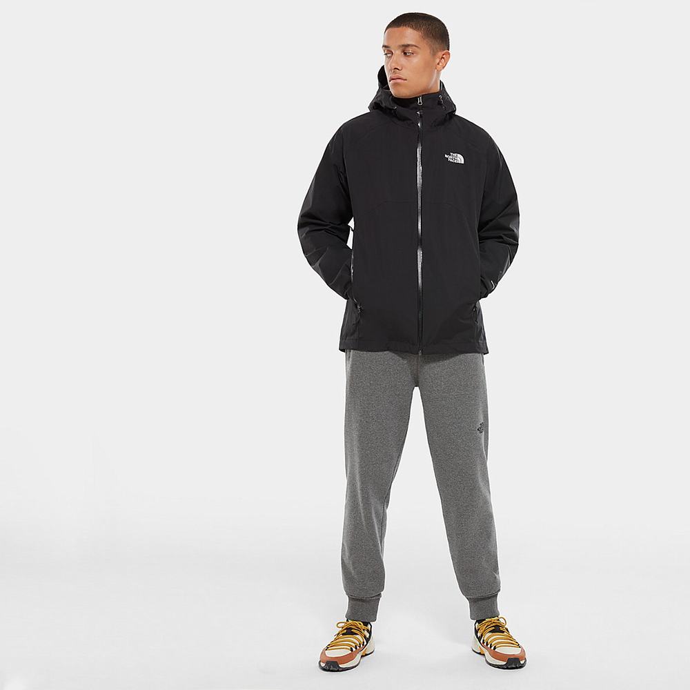 Nepremokavé Bundy The North Face Stratos S Kapucňou Panske Čierne | ROH-849156