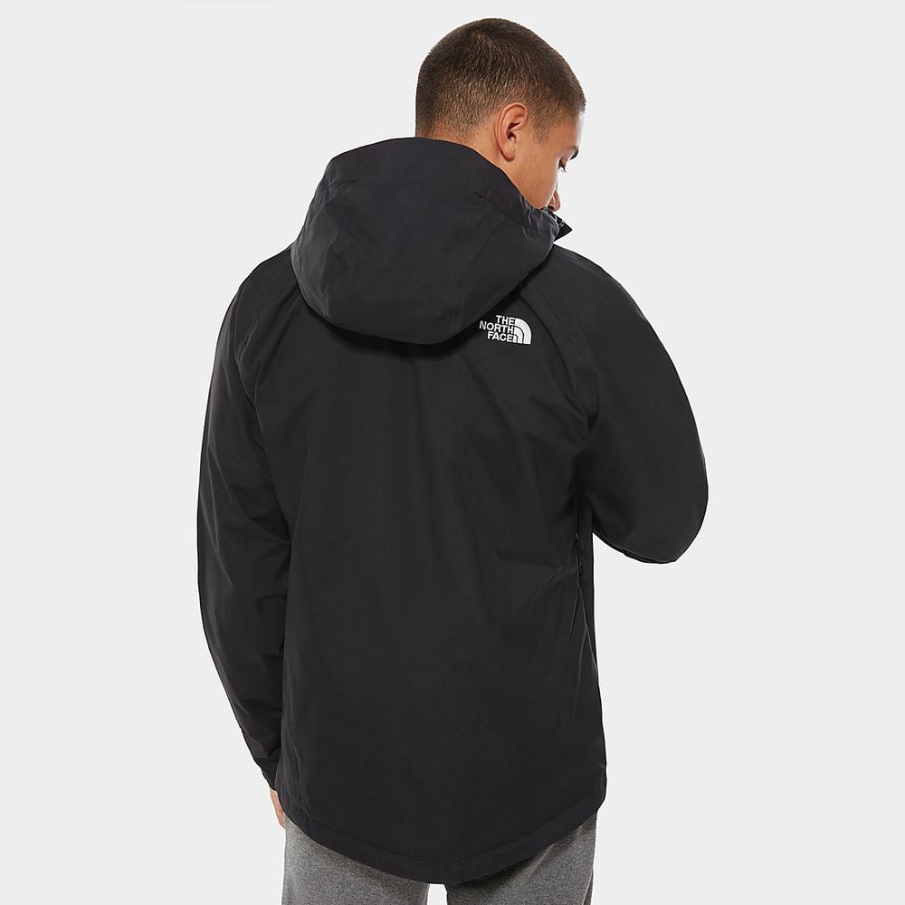 Nepremokavé Bundy The North Face Stratos S Kapucňou Panske Čierne | ROH-849156