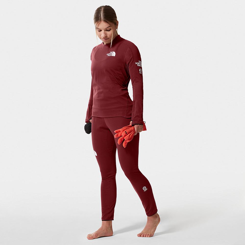 Nohavice The North Face AMK L2 FUTUREFLEECE Panske Červené | VMQ-364790