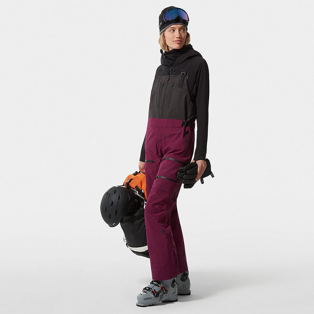 Nohavice The North Face BRIGANDINE FUTURELIGHT™ BIB Damske Nachový Čierne | FIQ-175308