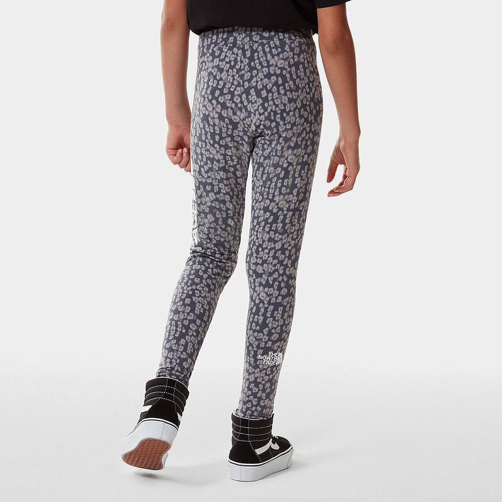 Nohavice The North Face Big Logo Dievcenske Siva Leopardie | IGV-917520