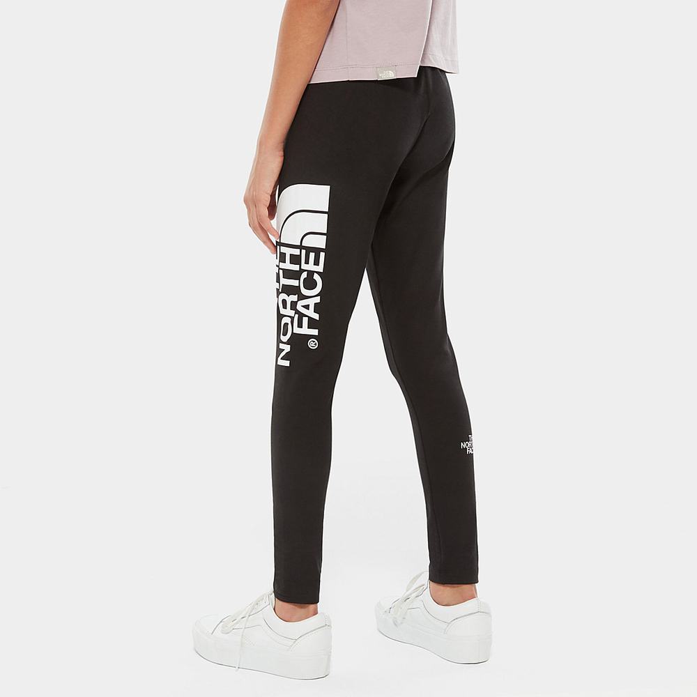 Nohavice The North Face Big Logo Dievcenske Čierne Biele | OPZ-721609