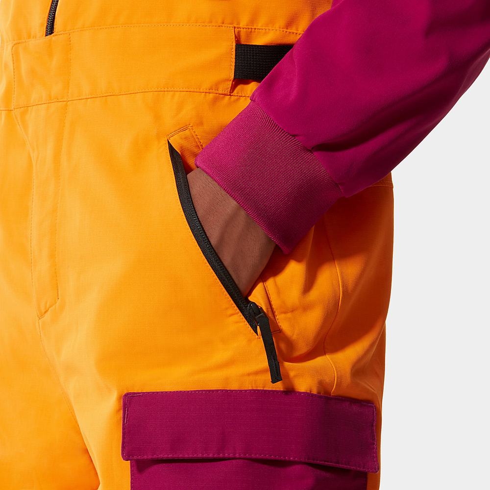 Nohavice The North Face DRAGLINE BIB Panske Oranžové Ruzove Čierne | HSQ-401326