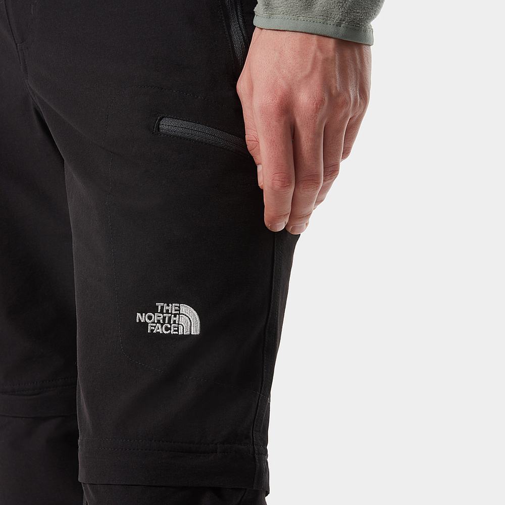 Nohavice The North Face Exploration Convertible Panske Čierne | SZP-854312