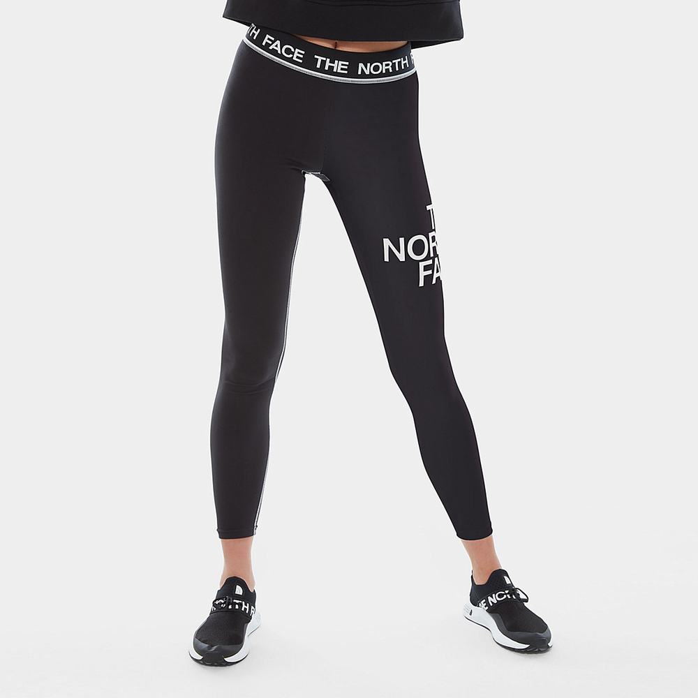 Nohavice The North Face Flex Stredne Rise Damske Čierne Biele | QWI-295430