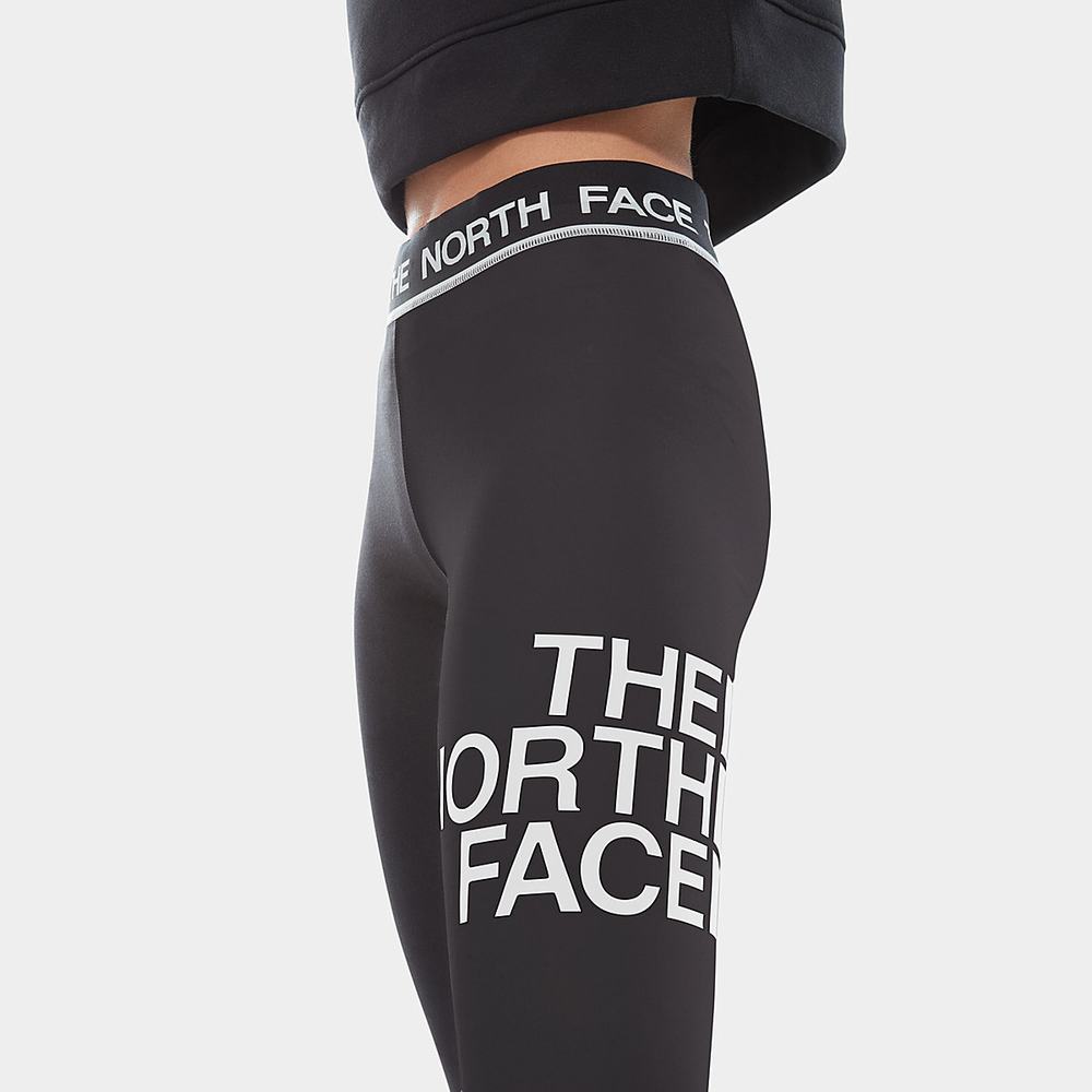 Nohavice The North Face Flex Stredne Rise Damske Čierne Biele | QWI-295430