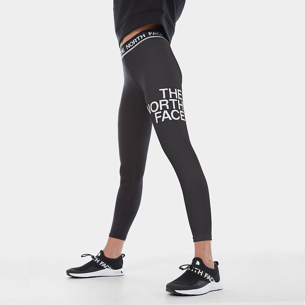 Nohavice The North Face Flex Stredne Rise Damske Čierne Biele | QWI-295430