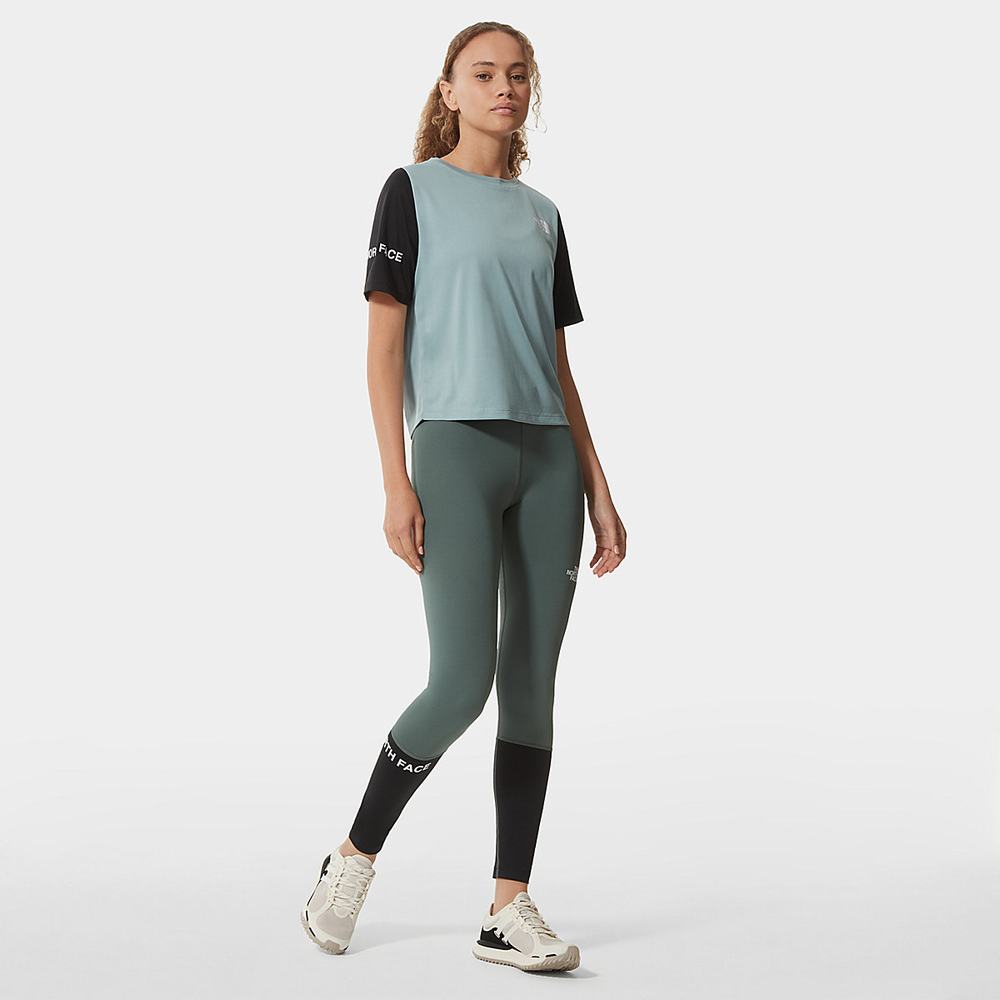 Nohavice The North Face MOUNTAIN ATHLETICS Damske Čierne Zelene | EVB-304976
