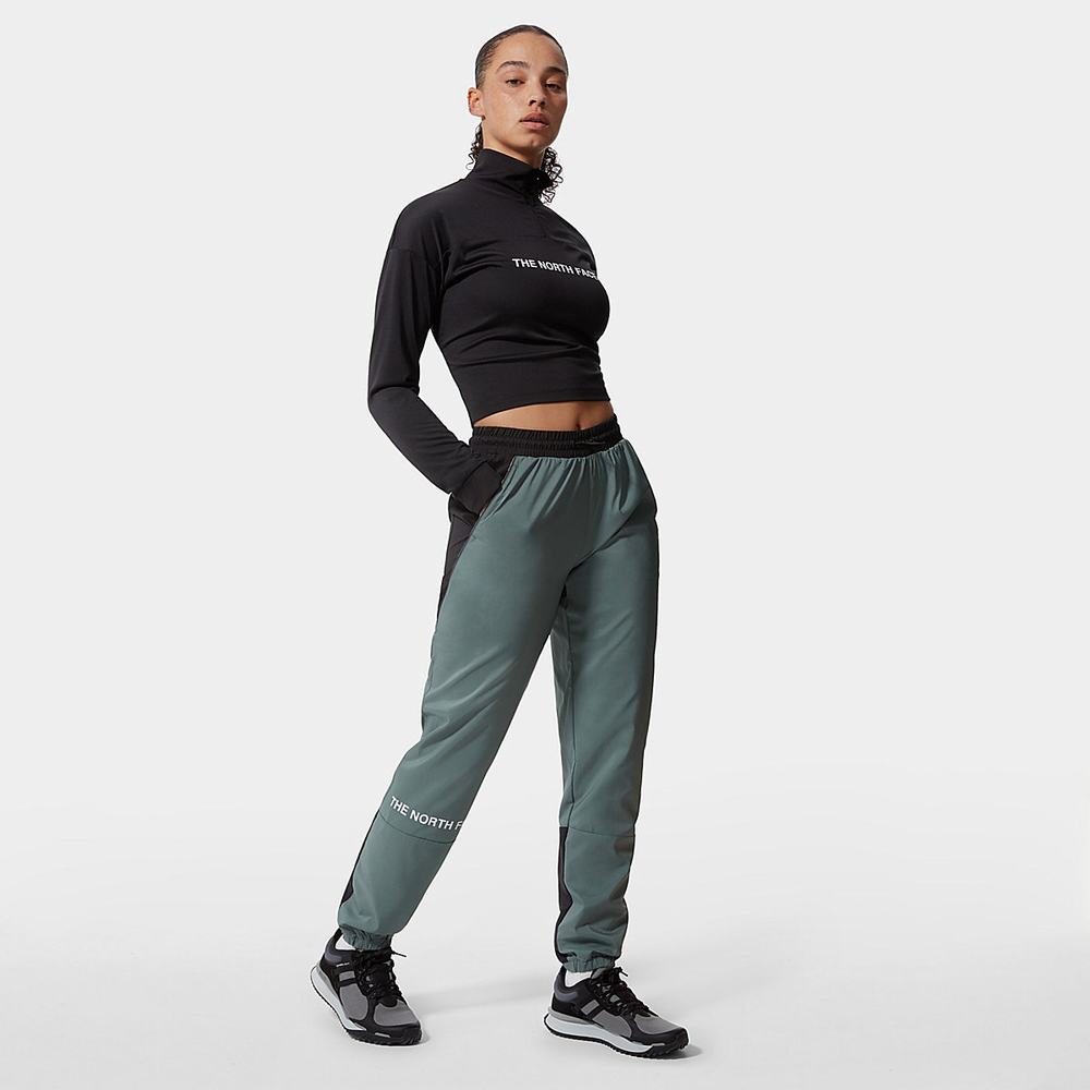Nohavice The North Face MOUNTAIN ATHLETICS WIND Damske Zelene | TAC-579082
