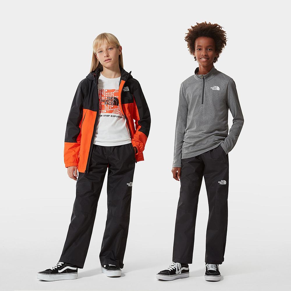 Nohavice The North Face Resolve Rain Chlapcenske Čierne | FDM-723516