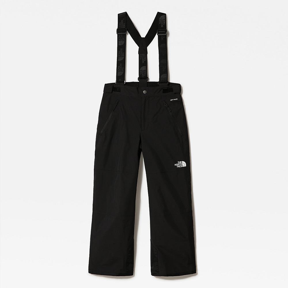 Nohavice The North Face SNOW QUEST SUSPENDER PLUS SKI Chlapcenske Čierne Biele | JKF-087243