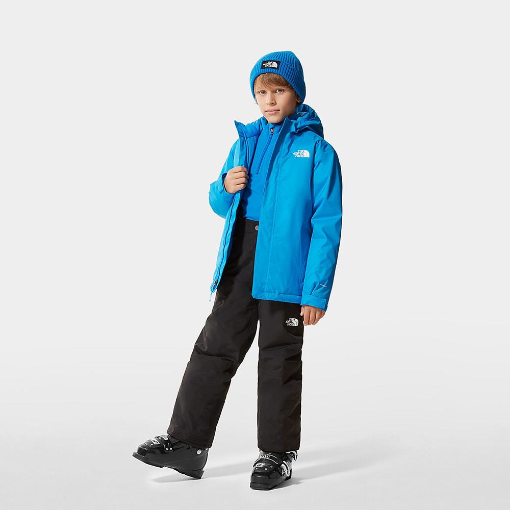 Nohavice The North Face Snowquest Bib Chlapcenske Čierne | ACQ-301297