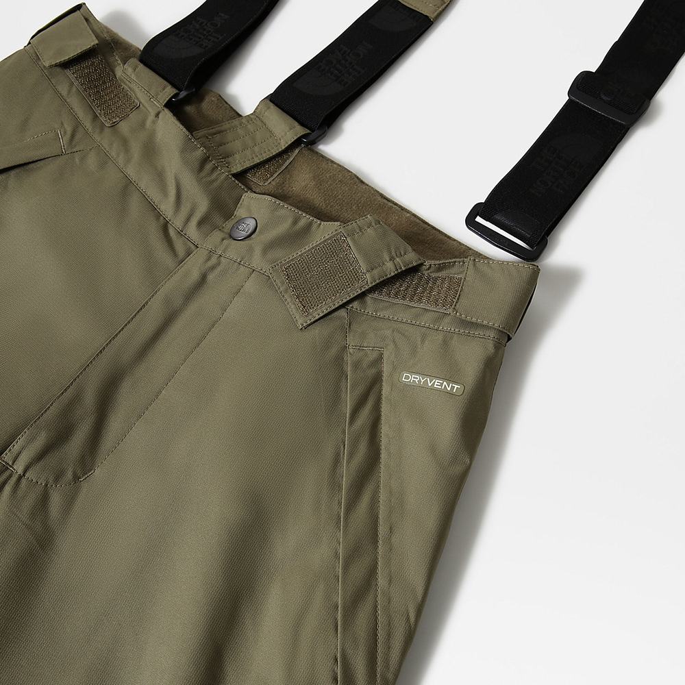 Nohavice The North Face Snowquest Bib Chlapcenske Olivovo Zelená Zelene | NHO-318657