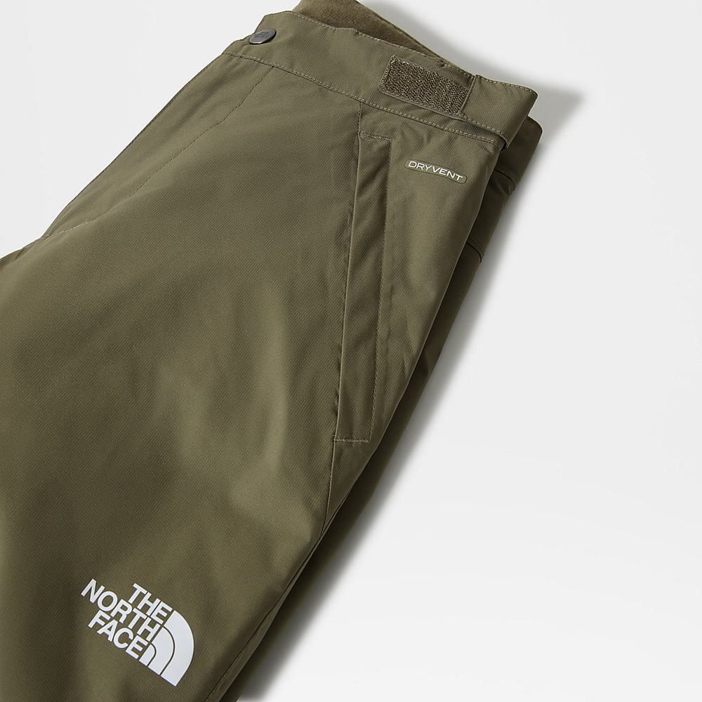 Nohavice The North Face Snowquest Bib Chlapcenske Olivovo Zelená Zelene | NHO-318657