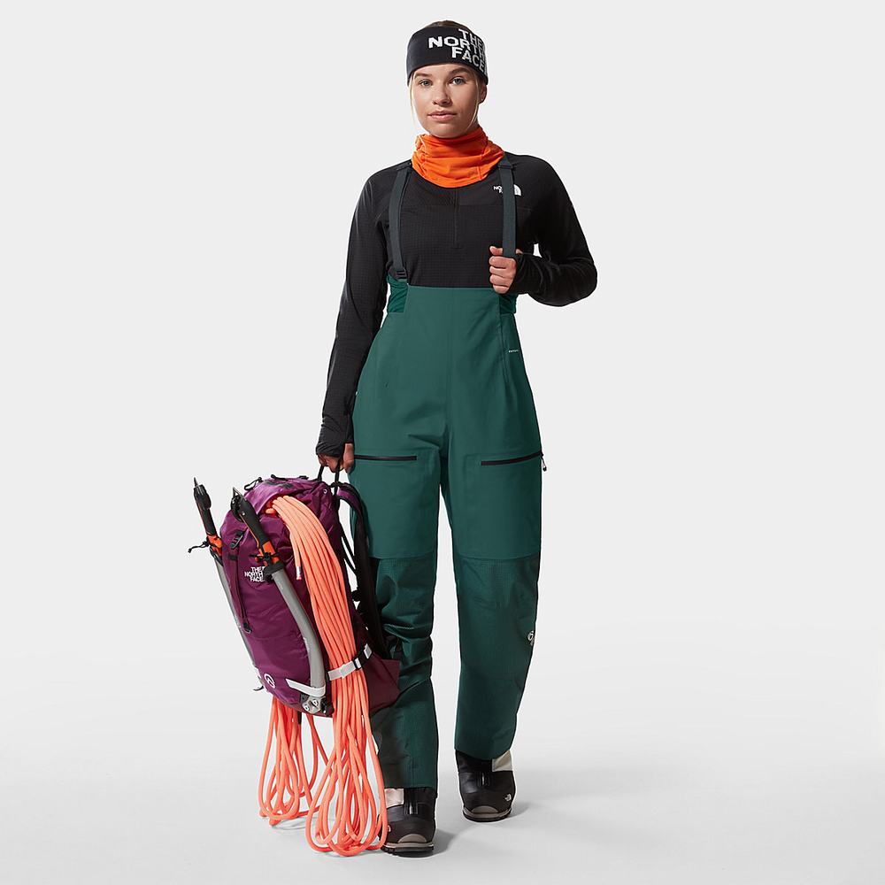 Nohavice The North Face Summit FUTURELIGHT™ Bib Damske Zelene | DEZ-387914
