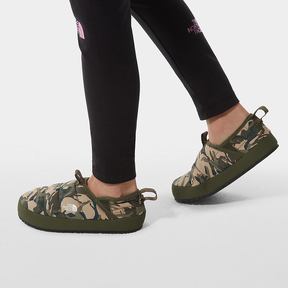 Pantofle The North Face THERMOBALL™ Traction II Mule Dievcenske Zelene Maskacove | CMQ-586132