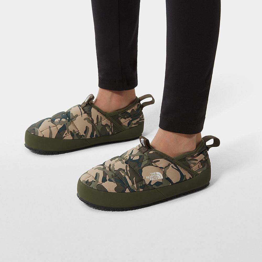 Pantofle The North Face THERMOBALL™ Traction II Mule Dievcenske Zelene Maskacove | CMQ-586132