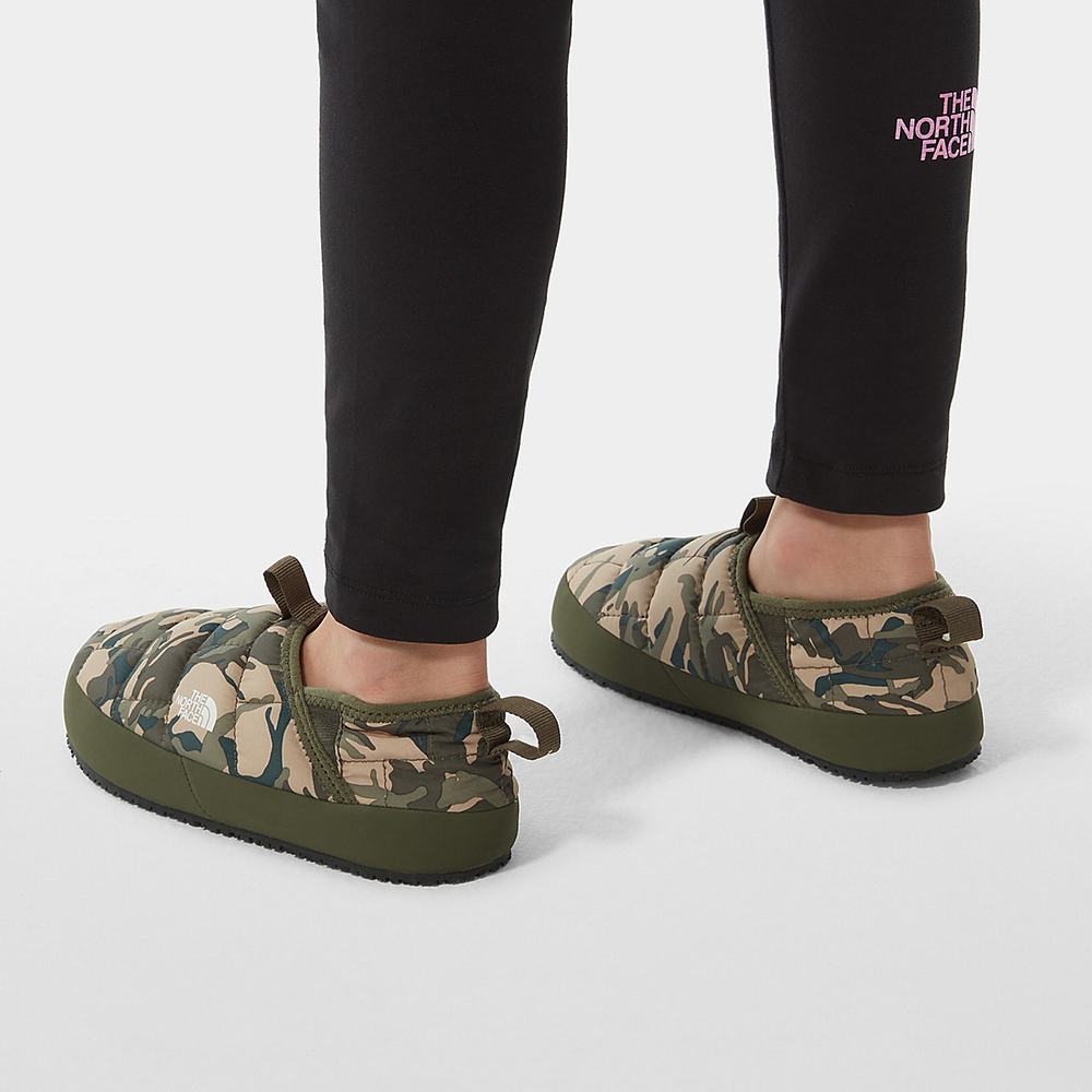 Pantofle The North Face THERMOBALL™ Traction II Mule Dievcenske Zelene Maskacove | CMQ-586132