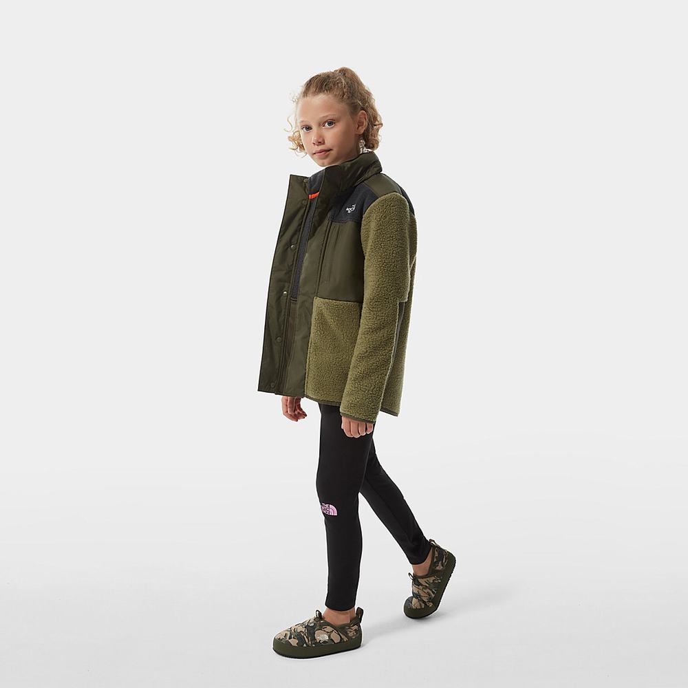 Pantofle The North Face THERMOBALL™ Traction II Mule Dievcenske Zelene Maskacove | CMQ-586132