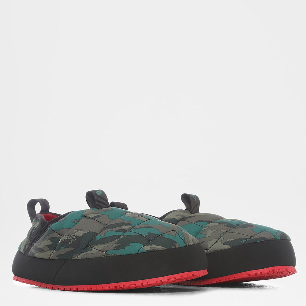 Pantofle The North Face THERMOBALL™ Traction II Mule Chlapcenske Zelene Modre Maskacove Čierne | UYS-478903