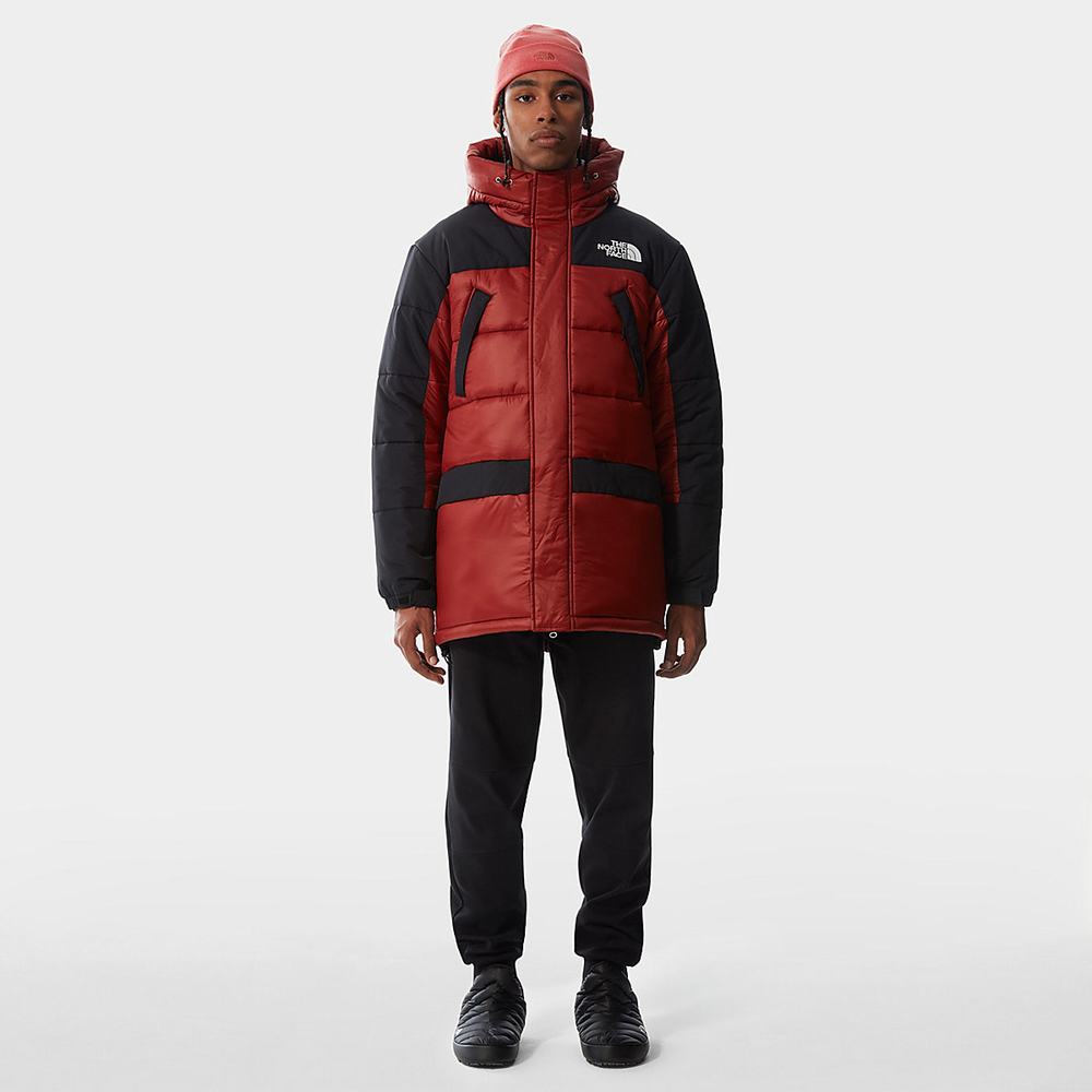 Parka The North Face Himalayan Insulated Panske Tmavo Červené Tmavo Červené | ZTR-061297