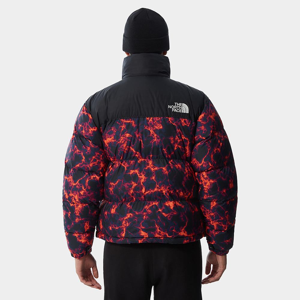 Páperová Bunda The North Face 1996 PRINTED RETRO NUPTSE Panske Čierne Maskacove | BNJ-589470