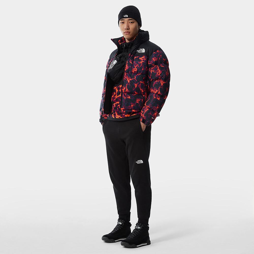 Páperová Bunda The North Face 1996 PRINTED RETRO NUPTSE Panske Čierne Maskacove | BNJ-589470