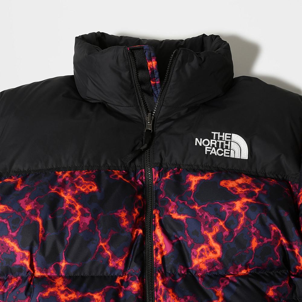 Páperová Bunda The North Face 1996 PRINTED RETRO NUPTSE Panske Čierne Maskacove | BNJ-589470