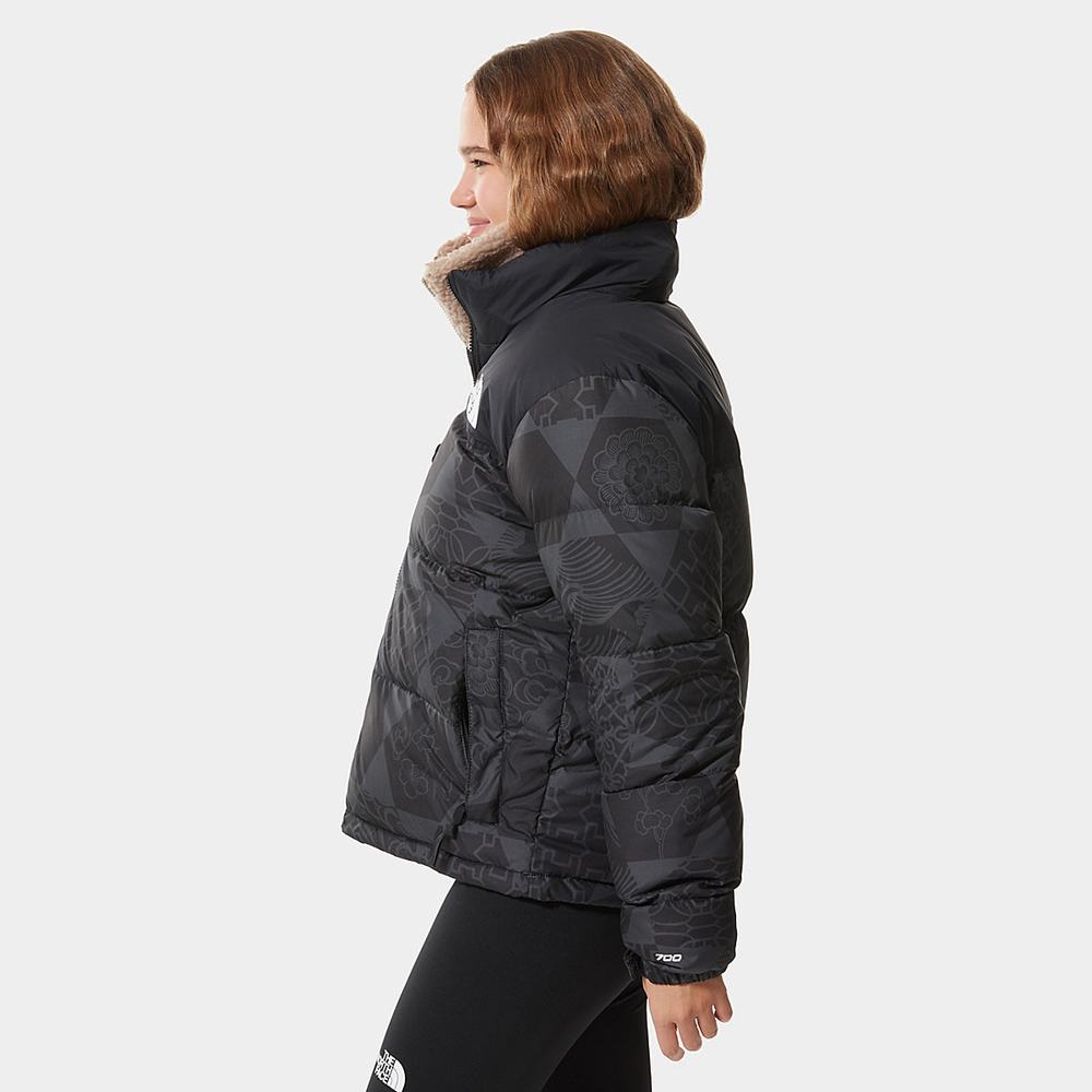 Páperová Bunda The North Face 1996 PRINTED RETRO NUPTSE Damske Čierne | FNG-875903