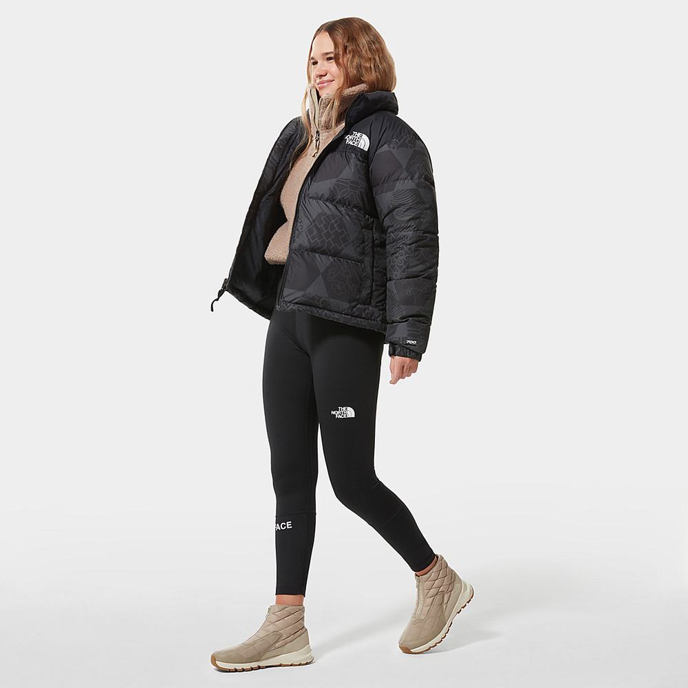 Páperová Bunda The North Face 1996 PRINTED RETRO NUPTSE Damske Čierne | FNG-875903