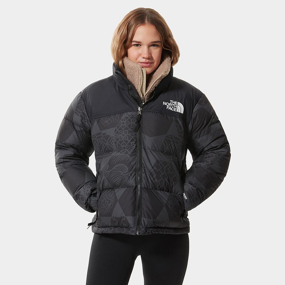 Páperová Bunda The North Face 1996 PRINTED RETRO NUPTSE Damske Čierne | FNG-875903