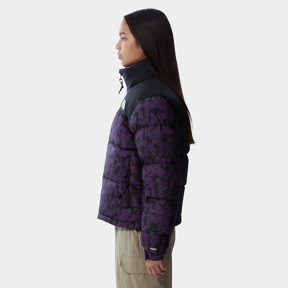 Páperová Bunda The North Face 1996 PRINTED RETRO NUPTSE Damske Nachový Leopardie | HZJ-157296