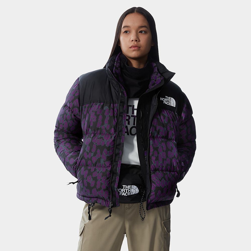 Páperová Bunda The North Face 1996 PRINTED RETRO NUPTSE Damske Nachový Leopardie | HZJ-157296