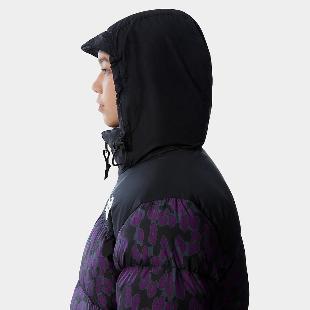 Páperová Bunda The North Face 1996 PRINTED RETRO NUPTSE Damske Nachový Leopardie | HZJ-157296