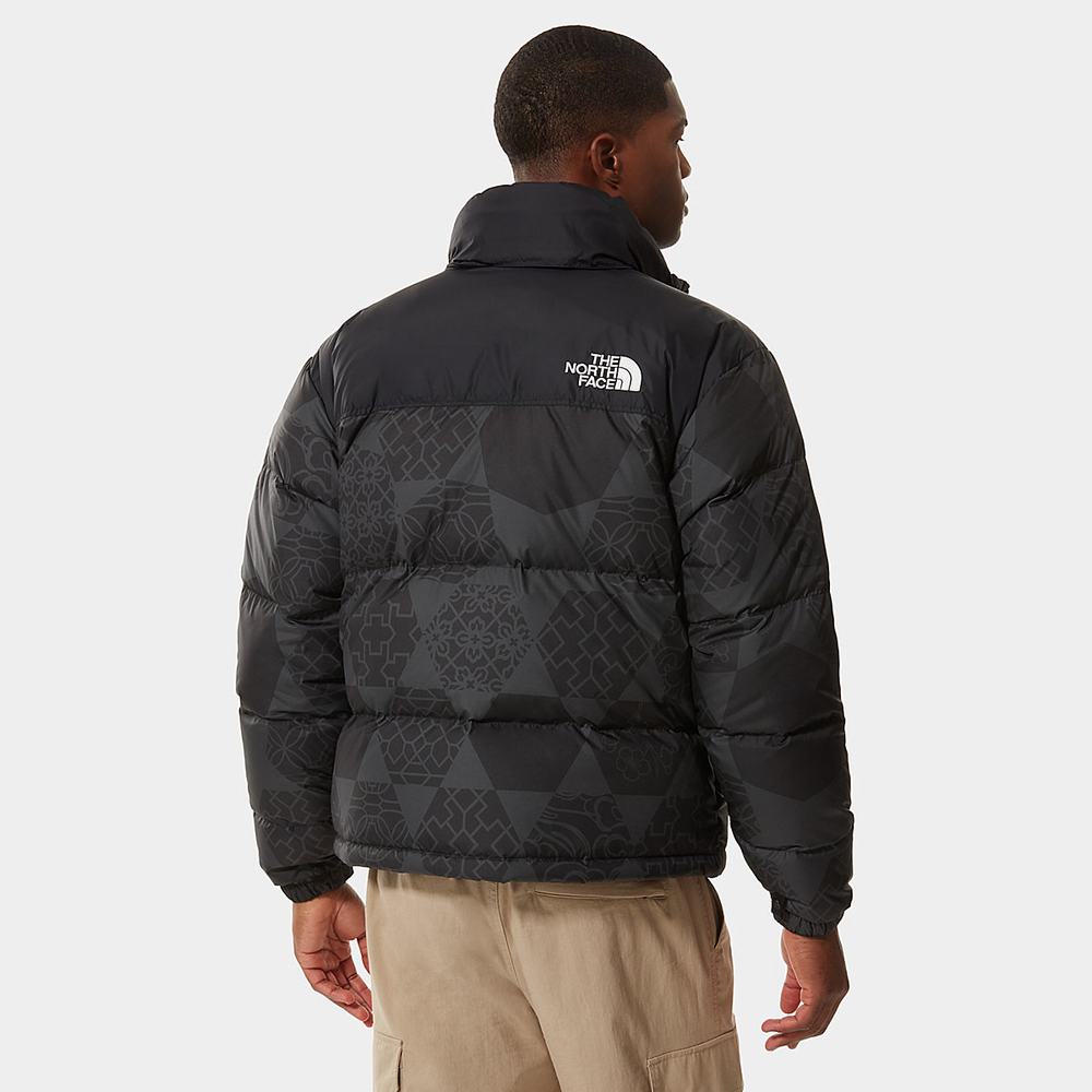 Páperová Bunda The North Face 1996 PRINTED RETRO NUPTSE Panske Čierne | URH-401396