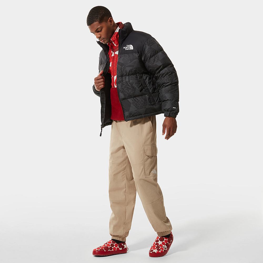 Páperová Bunda The North Face 1996 PRINTED RETRO NUPTSE Panske Čierne | URH-401396
