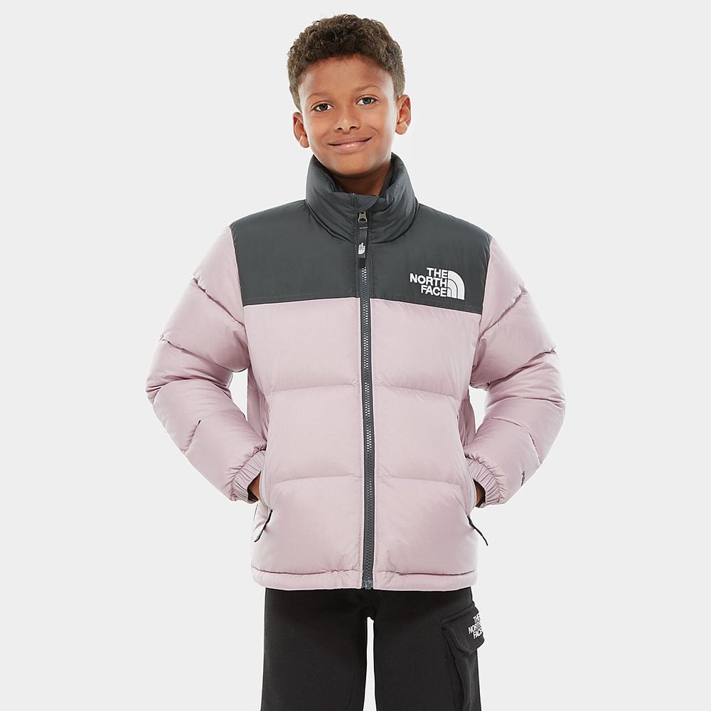 Páperová Bunda The North Face 1996 Retro Nuptse Chlapcenske Siva Nachový | AME-718625