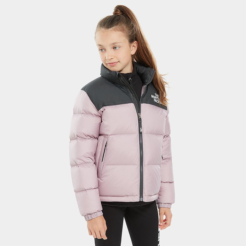 Páperová Bunda The North Face 1996 Retro Nuptse Chlapcenske Siva Nachový | AME-718625
