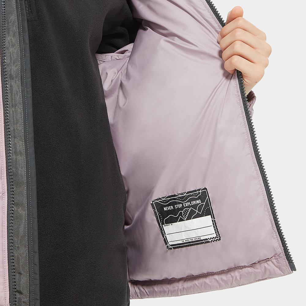 Páperová Bunda The North Face 1996 Retro Nuptse Chlapcenske Siva Nachový | AME-718625