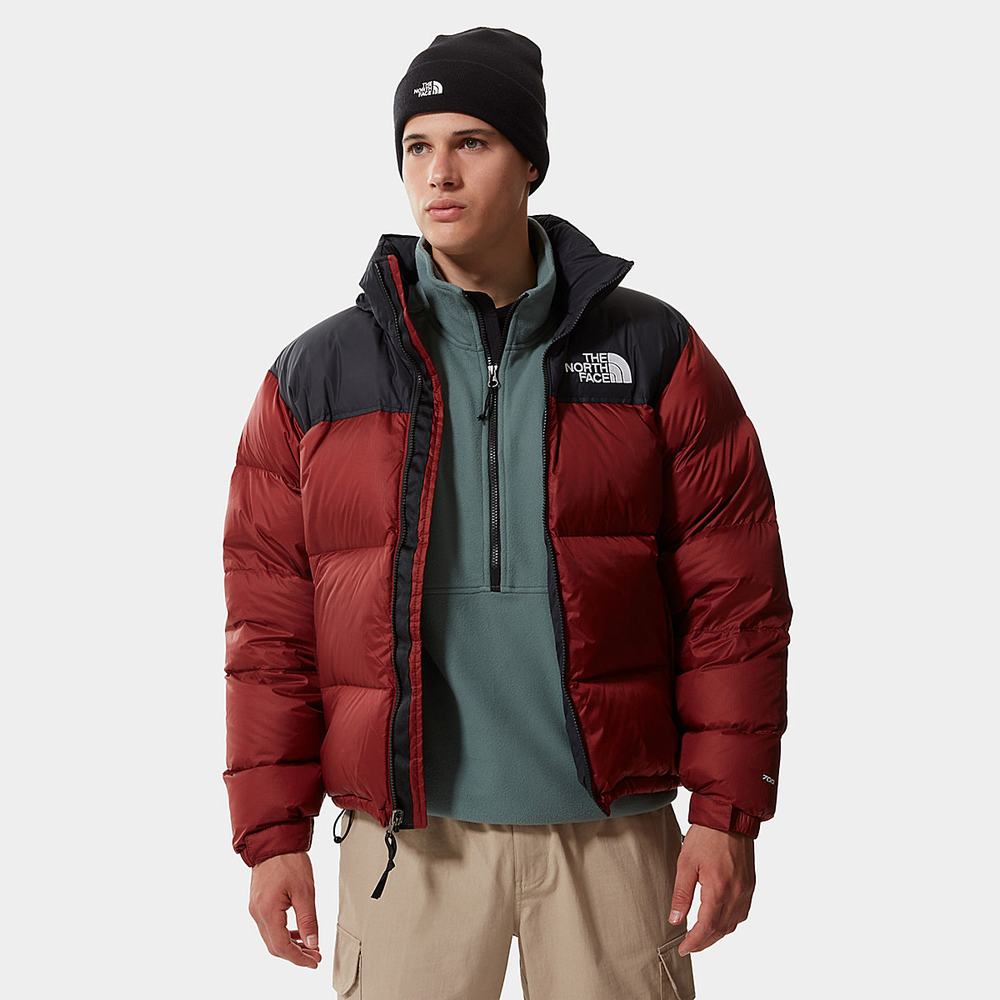 Páperová Bunda The North Face 1996 Retro Nuptse Packable Panske Tmavo Červené | BZT-605381