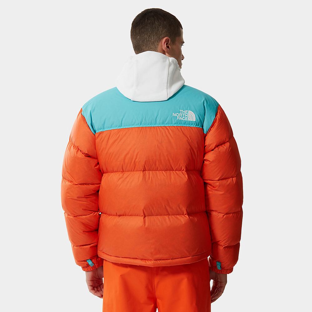 Páperová Bunda The North Face 1996 Retro Nuptse Packable Panske Červené Oranžové Modre | CJU-108725