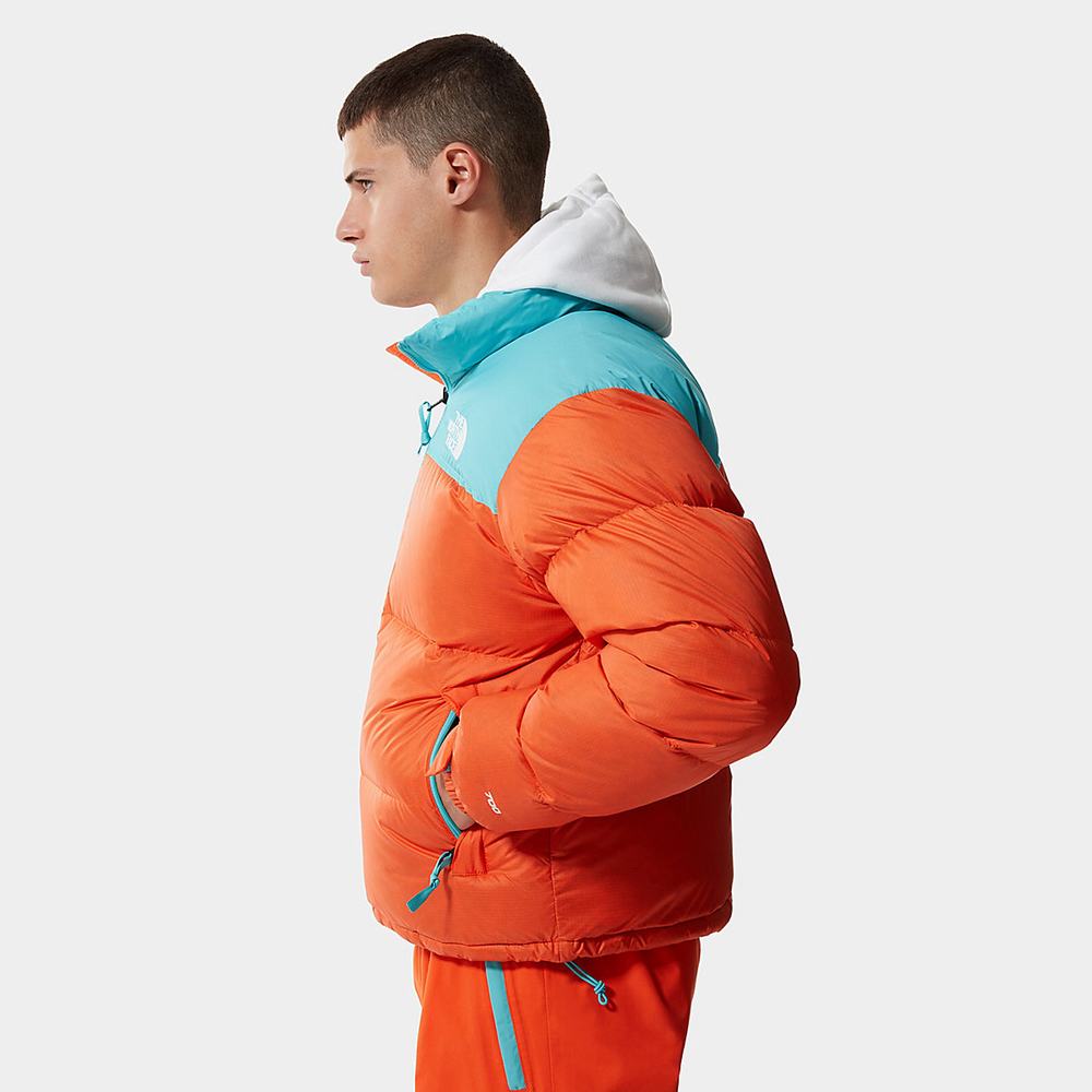 Páperová Bunda The North Face 1996 Retro Nuptse Packable Panske Červené Oranžové Modre | CJU-108725