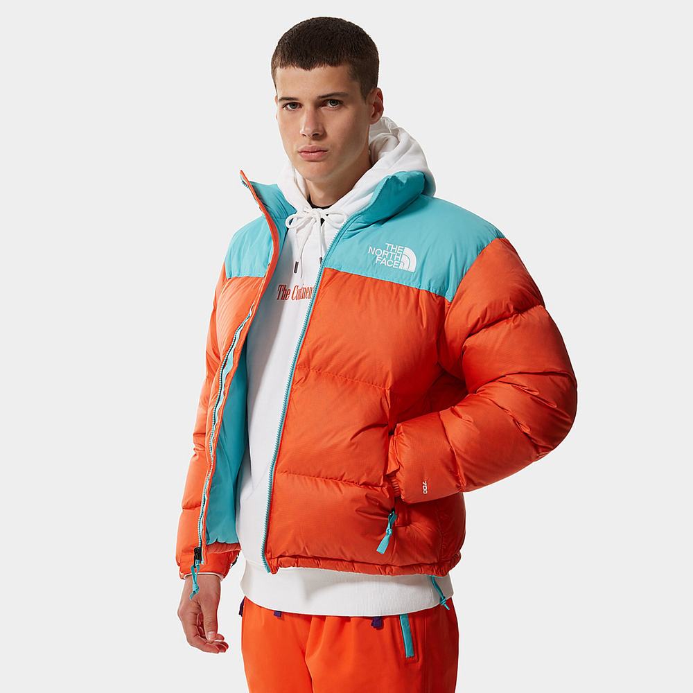 Páperová Bunda The North Face 1996 Retro Nuptse Packable Panske Červené Oranžové Modre | CJU-108725