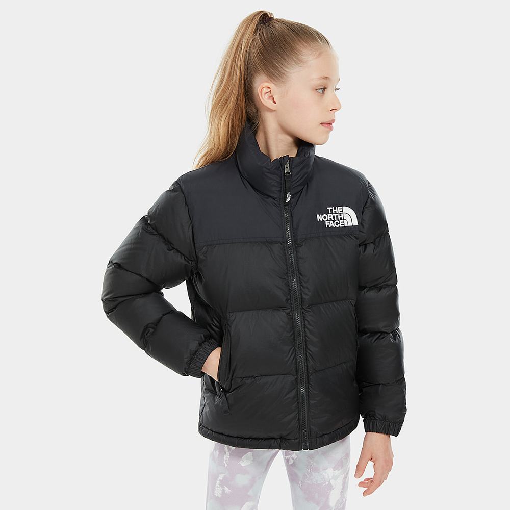 Páperová Bunda The North Face 1996 Retro Nuptse Dievcenske Čierne | GMP-420613