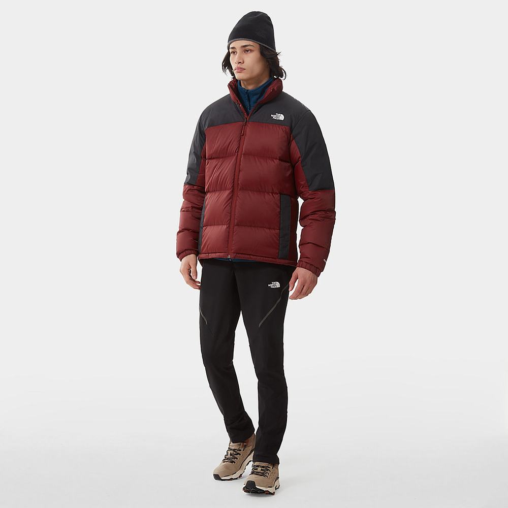 Páperová Bunda The North Face Diablo Panske Tmavo Červené Čierne | NVI-572304