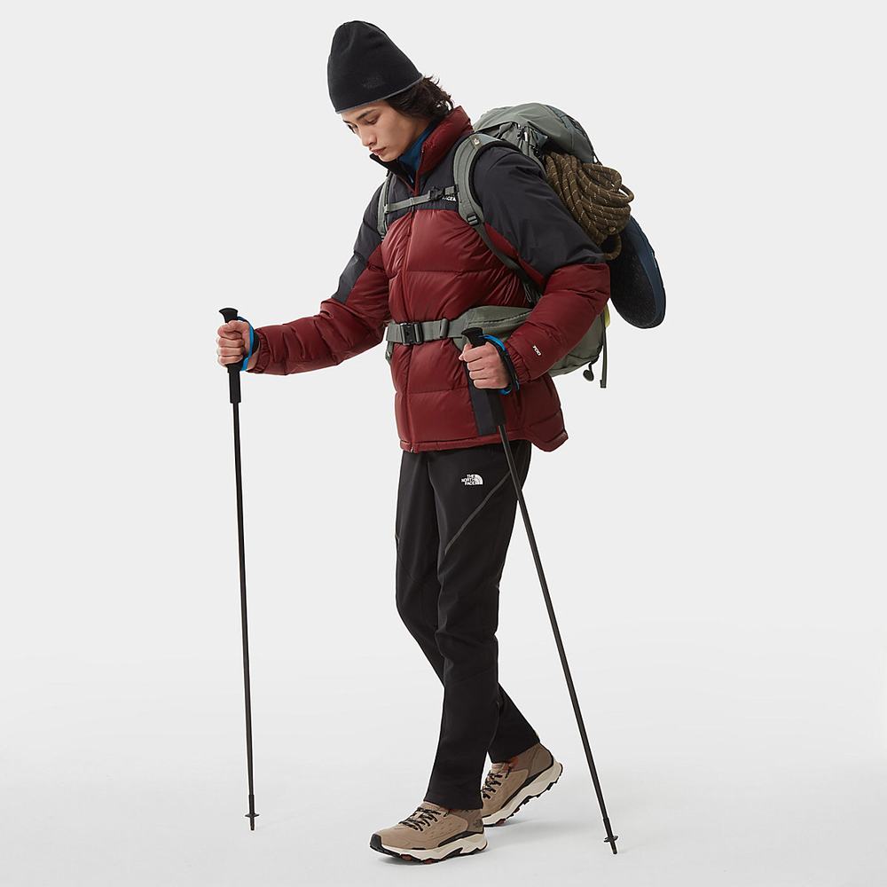 Páperová Bunda The North Face Diablo Panske Tmavo Červené Čierne | NVI-572304