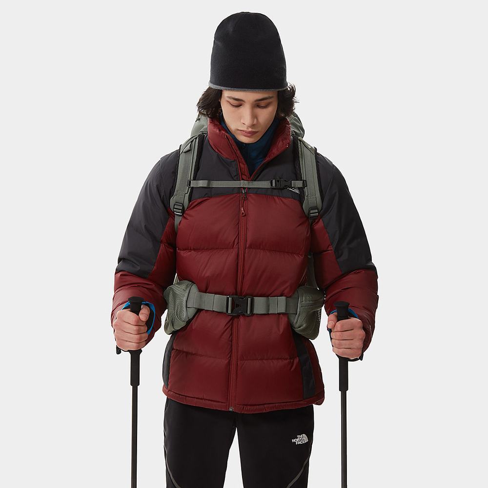 Páperová Bunda The North Face Diablo Panske Tmavo Červené Čierne | NVI-572304