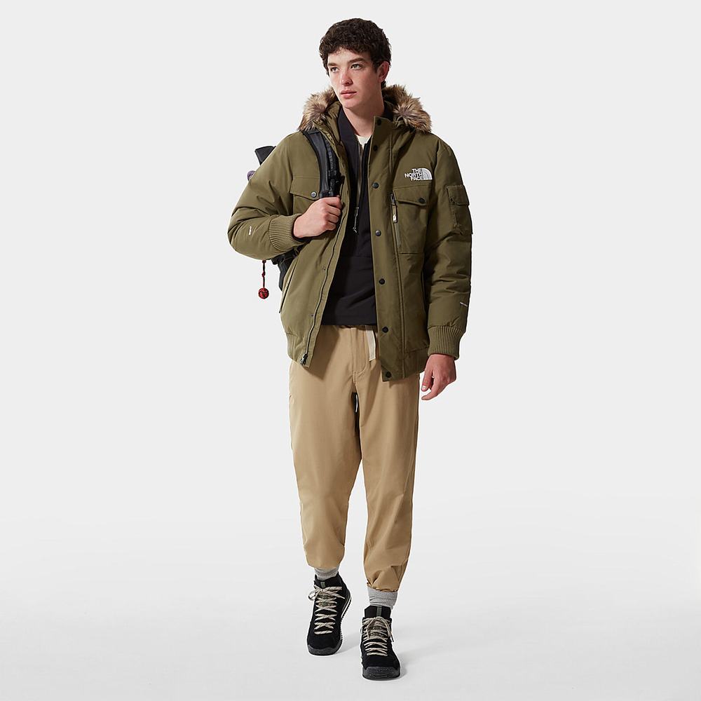 Páperová Bunda The North Face Gotham Panske Olivovo Zelená Zelene | REB-108249