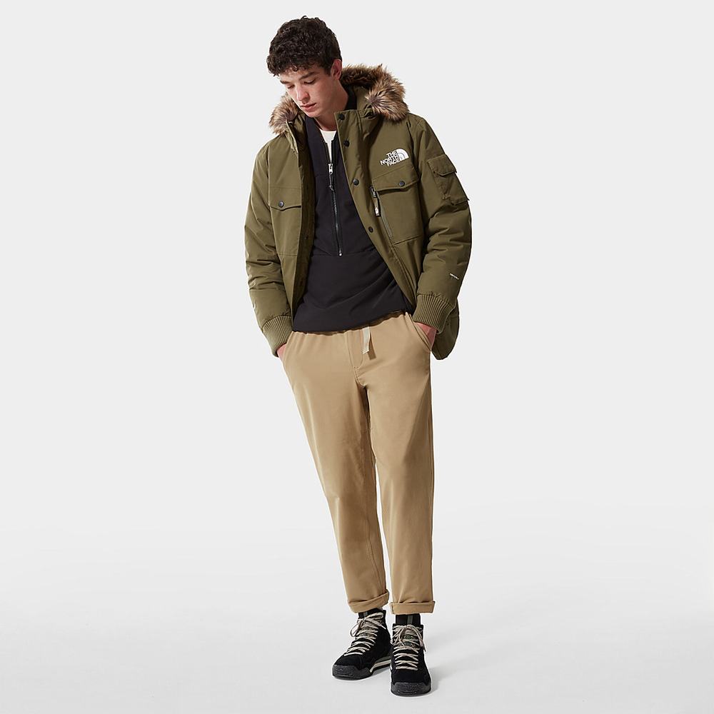 Páperová Bunda The North Face Gotham Panske Olivovo Zelená Zelene | REB-108249